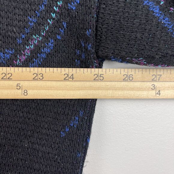 Loafers Reed St James Mens Sweater Large Black Knit Long Sleeve 1/4 Zip Grandpa - Picture 6 of 7